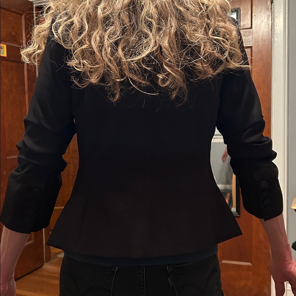 NWT BOSTON  PROPER  Black Jacket with Multicolor Beaded Collar SIZE 2   GORGEOUS - Picture 9 of 9